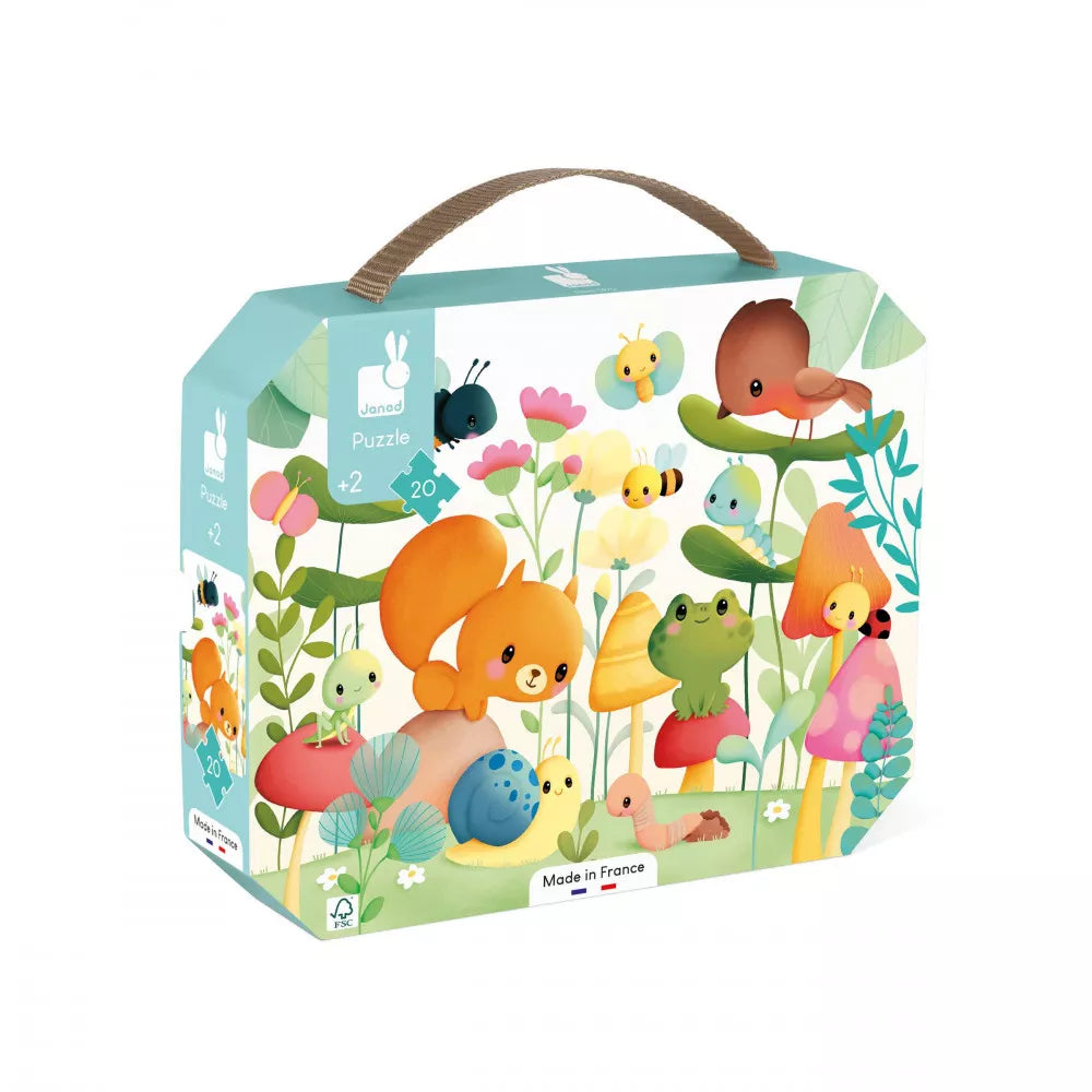 Janod Puzzle Compañeros del jardín 20 piezas