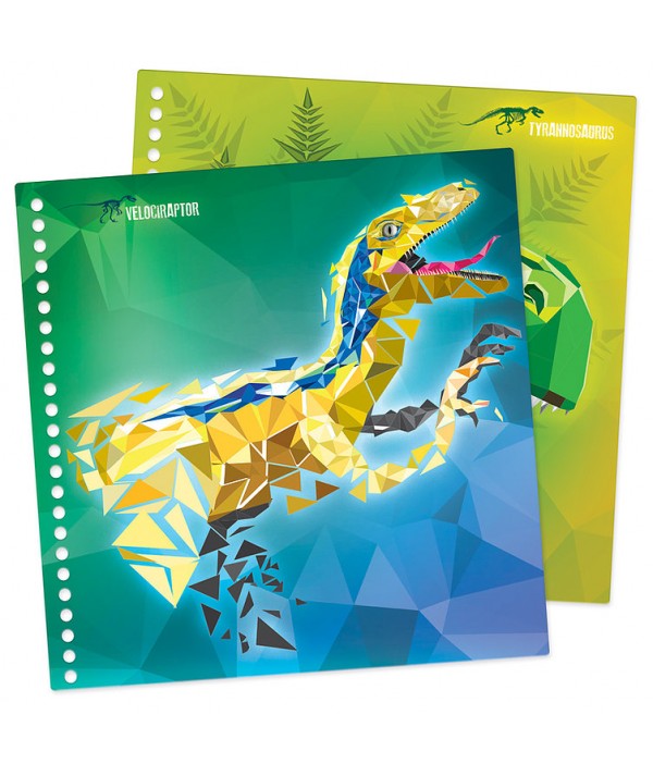 Libro creativo de pegatinas por números Dinosart