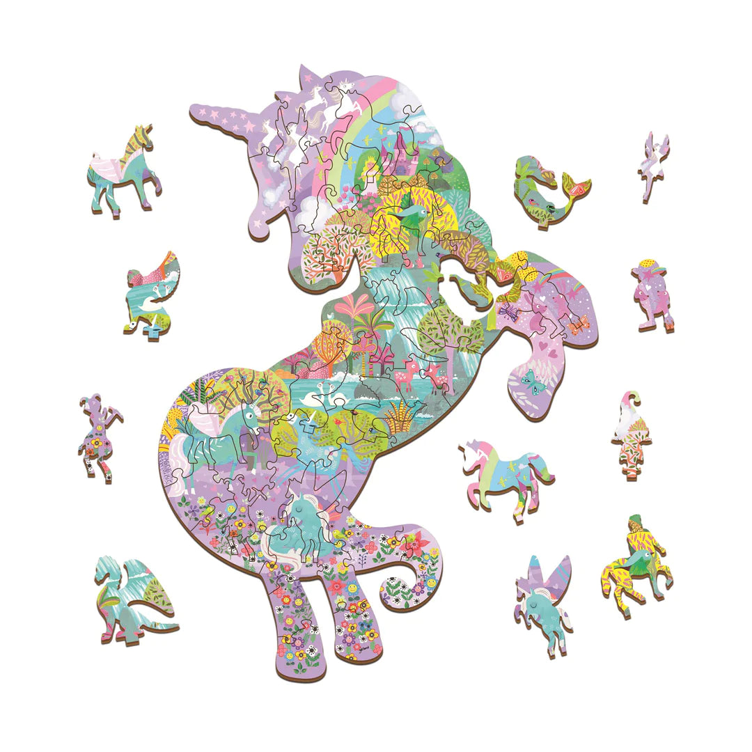 Ludattica Woody puzzle Unicornio encantado