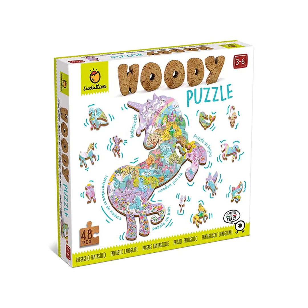 Ludattica Woody puzzle Unicornio encantado