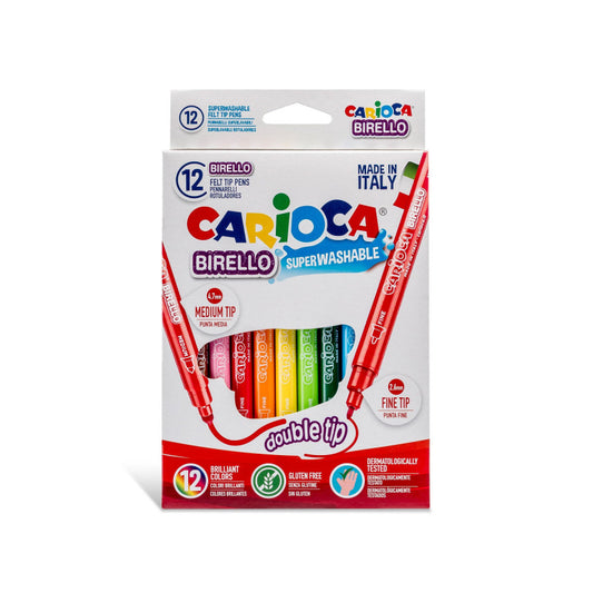 Carioca Rotuladores 12 colores doble punta