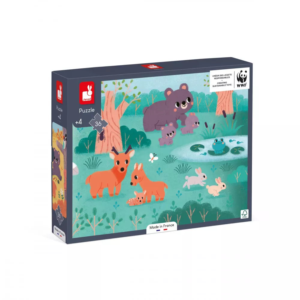 Janod Puzzle panorámico Cuatro estaciones 36 piezas