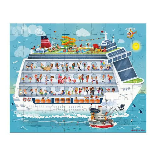 Janod Puzzles Barco crucero 100 y 200 piezas