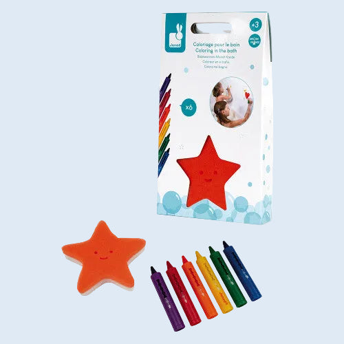 Janod Set 6 ceras de baño y esponja